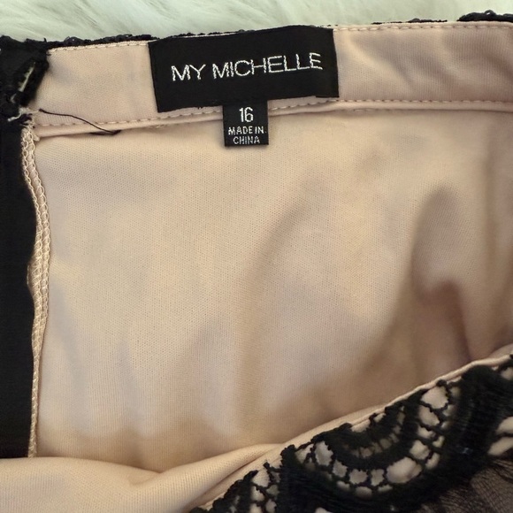 My Michelle Lace Overlay Skirt - Picture 3 of 5